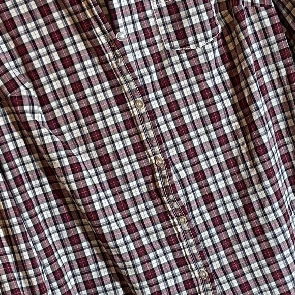 MOSSIMO Juniors Sz-XXL Button-up Top, Plaid-Not Flannel-Very Stretchy-Fitted Cut - Picture 8 of 13